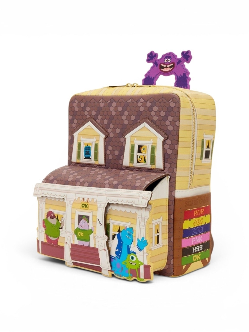 Loungefly Pixar Monsters University Oozma Kappa House Figural Mini Backpack Nwt - Picture 3 of 4